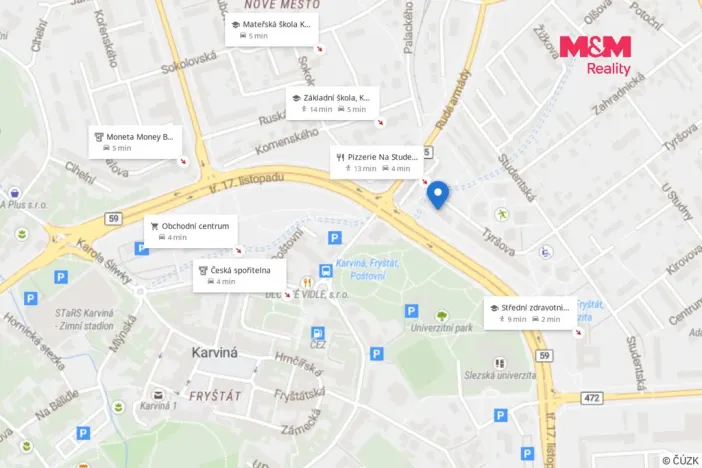 Prodej bytu 2+1, Karviná - Mizerov, tř. 17. listopadu, 57 m2