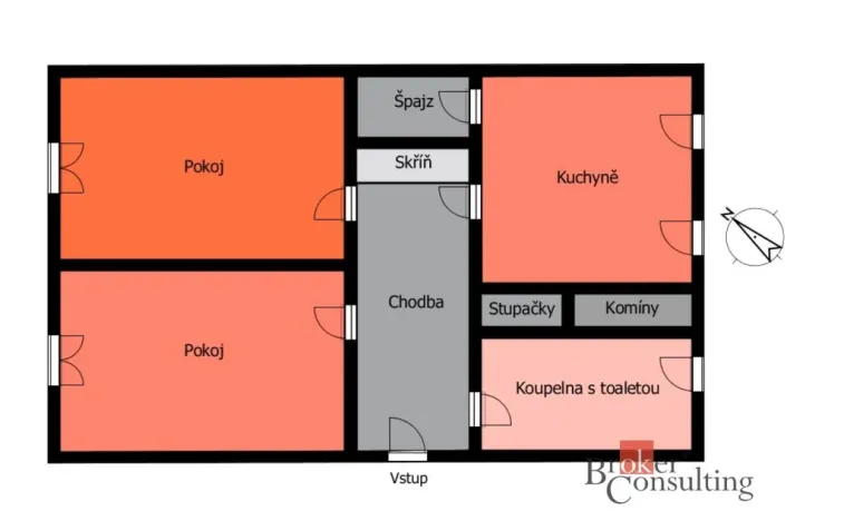 Prodej bytu 2+1, Hodonín, J. Suka, 58 m2