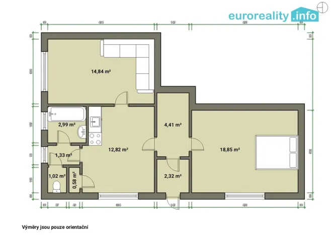 Prodej bytu 2+1, Drmoul, Plzeňská, 60 m2