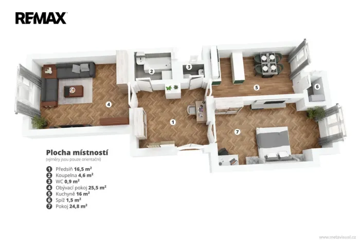Pronájem bytu 3+kk, Praha - Vinohrady, Chopinova, 90 m2