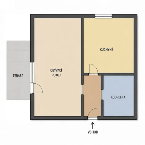 Prodej bytu 1+1, Trutnov - Poříčí, Voletinská, 43 m2