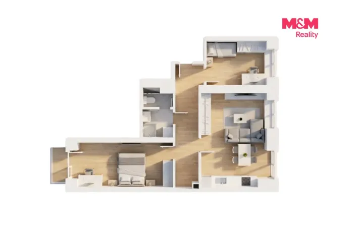 Prodej bytu 3+kk, Milovice - Mladá, Višňová, 65 m2