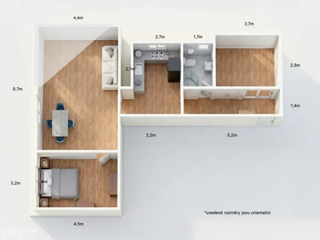 Pronájem bytu 2+1, Opava, Pekařská, 74 m2