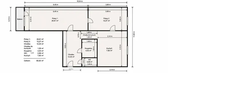 Pronájem bytu 2+1, Kyjov, Sídliště Za Stadionem, 60 m2