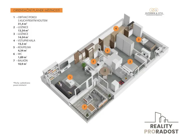 Prodej bytu 3+kk, Praha, Nad přehradou, 80 m2