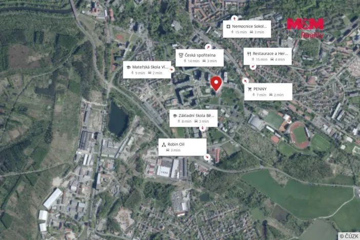 Pronájem bytu 3+1, Sokolov, Sportovní, 74 m2