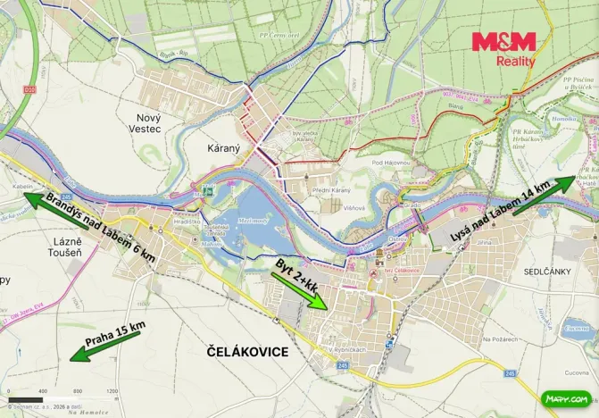 Pronájem bytu 2+kk, Čelákovice, Sokolovská, 45 m2