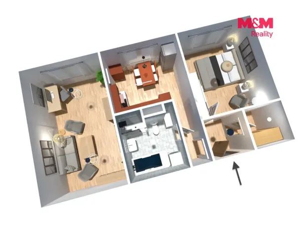Prodej bytu 2+1, Klášterec nad Ohří, Dlouhá, 59 m2
