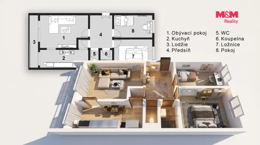 Prodej bytu 3+1, Kladno, M. Švabinského, 72 m2