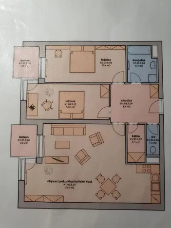 Pronájem bytu 3+kk, Hradec Králové - Nový Hradec Králové, Rybova, 89 m2