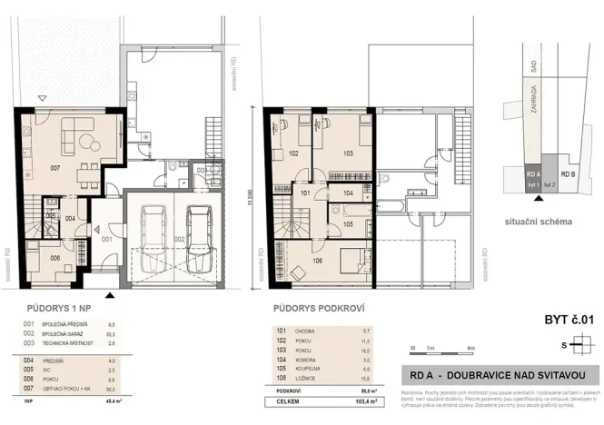 Prodej rodinného domu, Doubravice nad Svitavou, náměstí Svobody, 125 m2