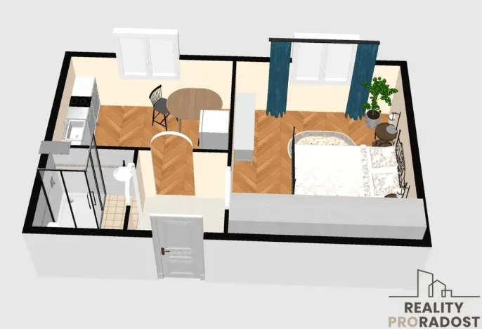 Pronájem bytu 1+1, Blansko, 9. května, 28 m2