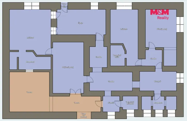 Prodej rodinného domu, Krásný Dvůr - Chrašťany, 206 m2