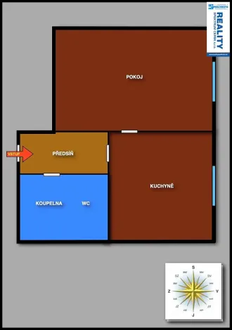 Prodej bytu 1+1, Praha - Kamýk, Zvolská, 35 m2
