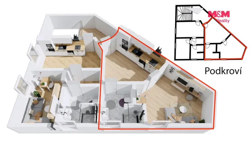 Pronájem bytu 1+1, Kladno, Váňova, 36 m2