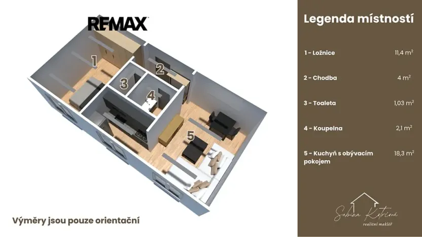 Prodej bytu 2+kk, Pardubice, Mladých, 39 m2