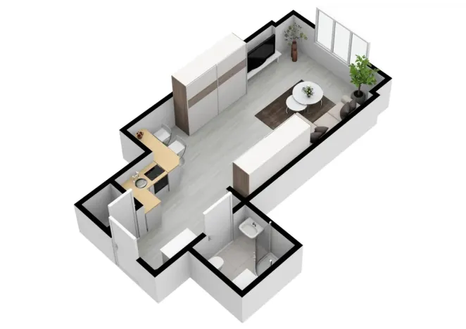 Pronájem bytu 1+kk, Praha - Karlín, Peckova, 34 m2