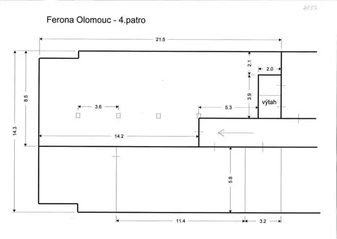 Pronájem kanceláře, Velká Bystřice, ČSA, 155 m2