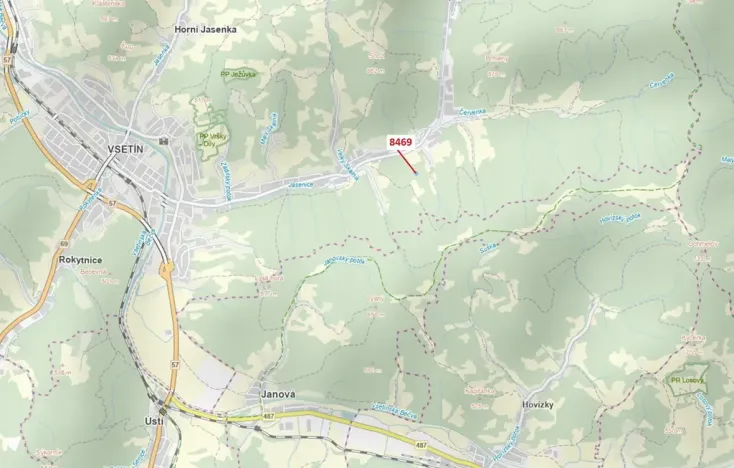 Dražba louky, Vsetín, 1957 m2