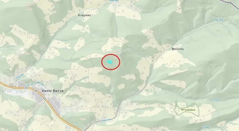 Dražba lesa, Horní Bečva, 4284 m2