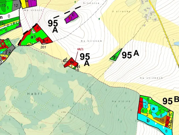 Dražba lesa, Krátošice, 2849 m2