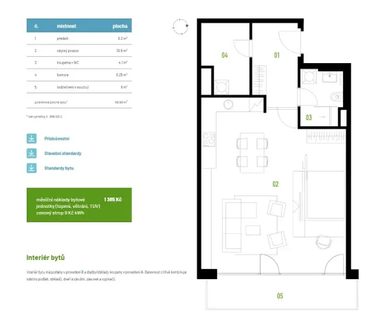 Pronájem bytu 2+kk, Hradec Králové, Pálenecká, 60 m2