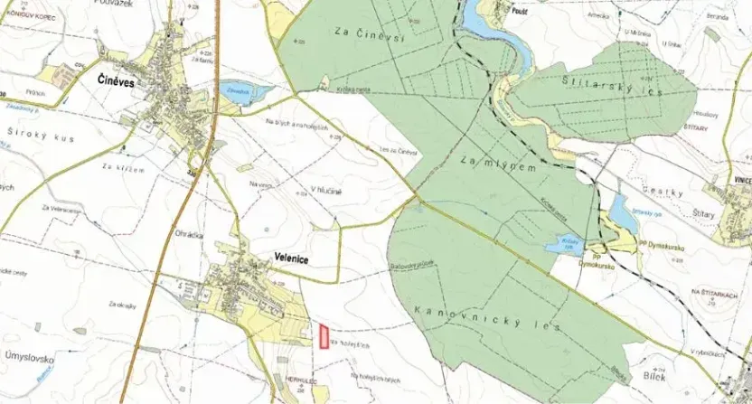 Prodej pole, Velenice, 6495 m2