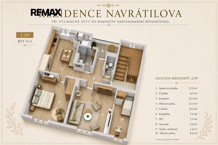 Prodej bytu 3+1, Slaný, Navrátilova, 84 m2