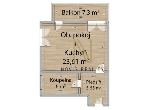 Pronájem bytu 1+kk, Dobřany, Denksteinova, 35 m2