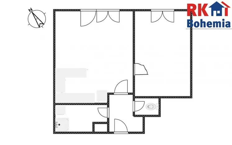 Pronájem bytu 2+kk, Praha - Nusle, Mojmírova, 45 m2