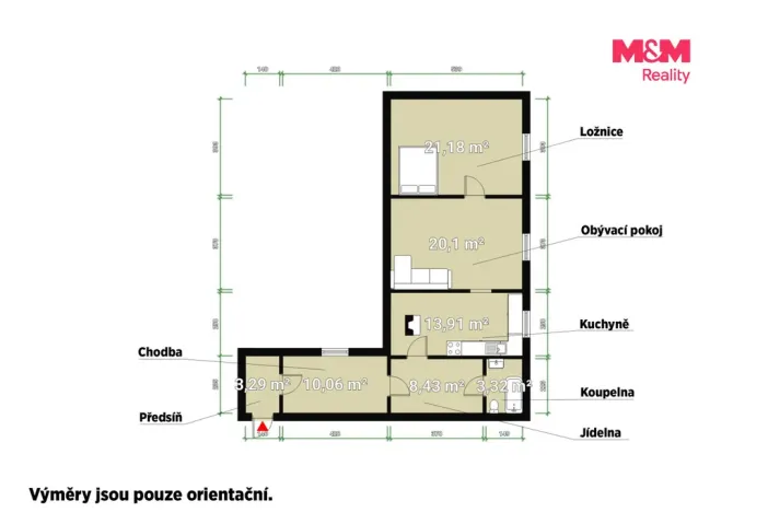 Prodej bytu 2+1, Teplá, Klášterní, 88 m2