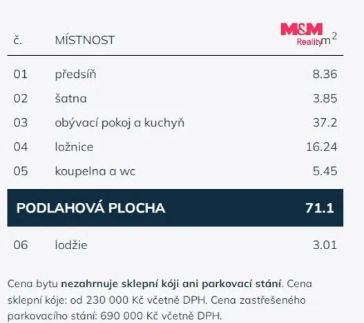 Prodej bytu 2+kk, Praha - Střížkov, Střížkovská, 74 m2