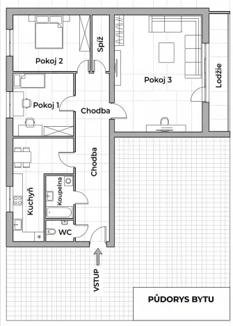 Prodej bytu 3+1, Ostrava - Poruba, Karla Pokorného, 60 m2