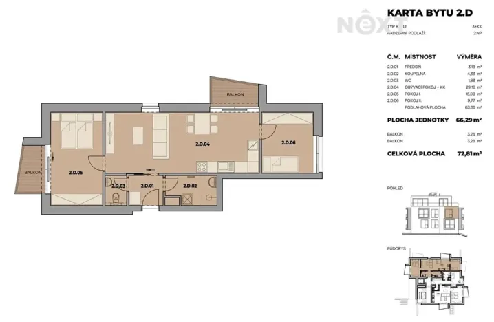 Prodej bytu 3+kk, Fryšták, 73 m2