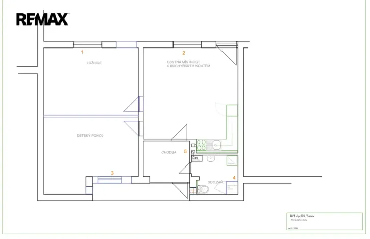 Pronájem bytu 3+kk, Turnov, 70 m2