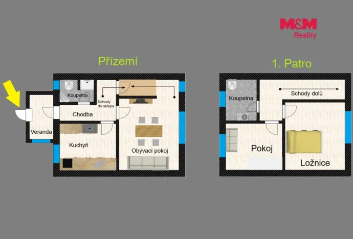 Prodej rodinného domu, Zruč nad Sázavou, Polní, 66 m2