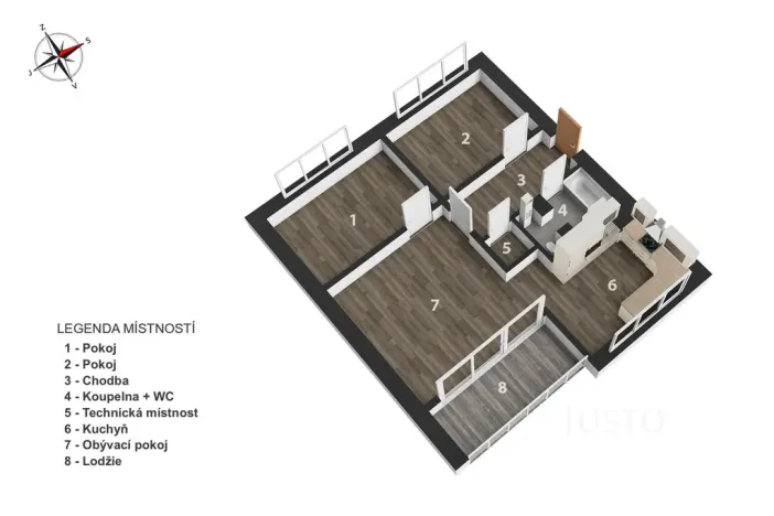 Prodej bytu 3+kk, Liberec, Podzimní, 67 m2