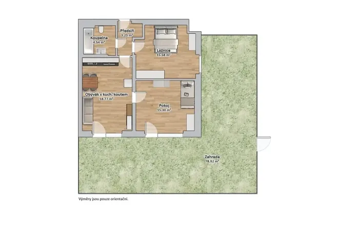 Pronájem bytu 3+kk, Plzeň, Křimická, 62 m2