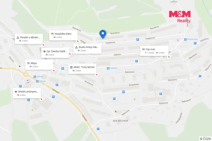Prodej bytu 3+1, Ústí nad Labem - Severní Terasa, Brandtova, 80 m2