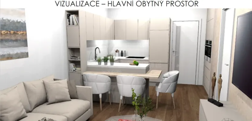 Pronájem bytu 2+kk, Brno, Komárovská, 52 m2