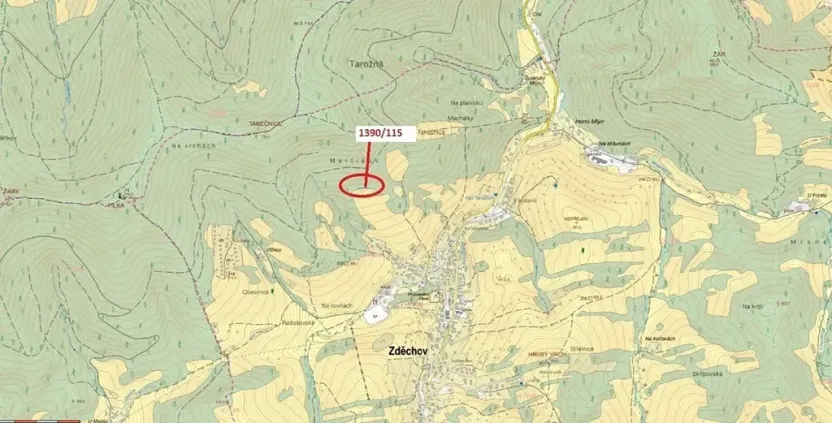 Dražba lesa, Zděchov, 200 m2