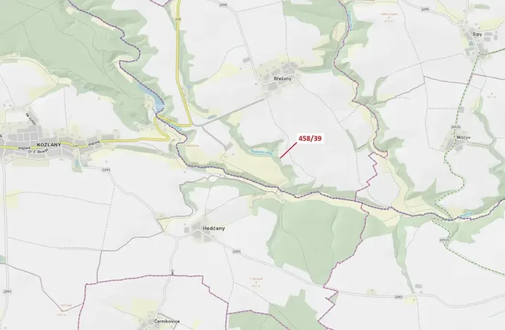 Dražba lesa, Břežany, 50 m2