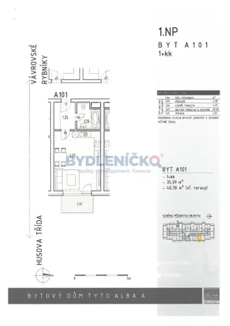 Prodej bytu 1+kk, České Budějovice, Husova tř., 73 m2