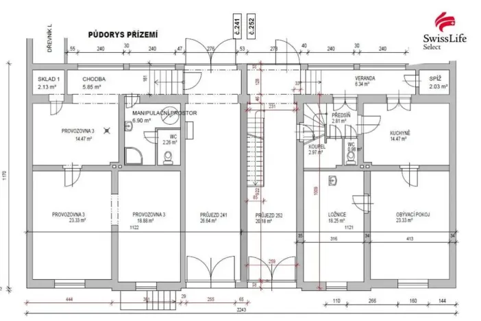 Prodej vícegeneračního domu, Telč - Telč-Podolí, Tyršova, 432 m2
