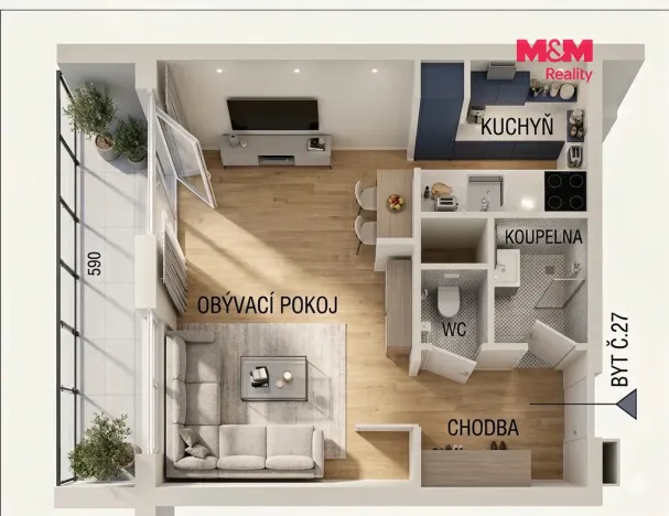 Prodej bytu 1+kk, Praha - Žižkov, Za žižkovskou vozovnou, 43 m2