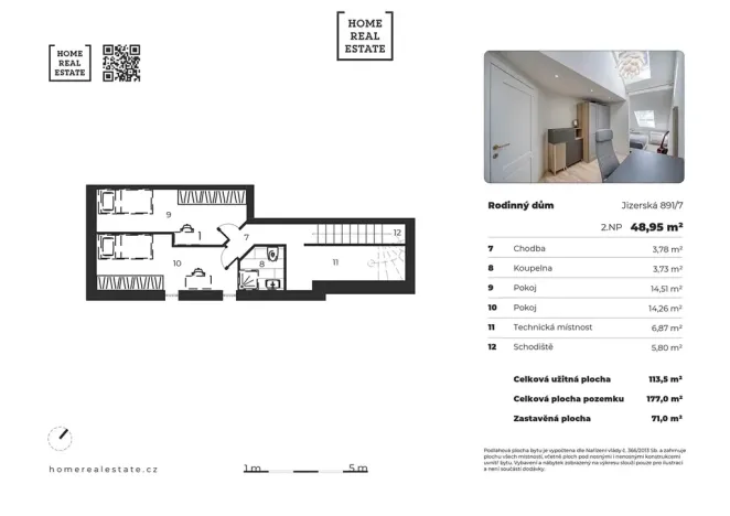 Prodej rodinného domu, Praha - Čakovice, Jizerská, 114 m2