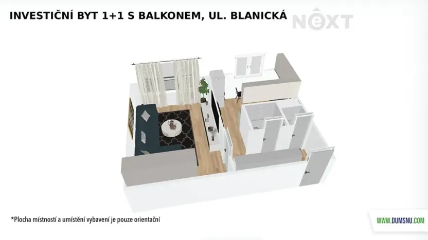 Prodej bytu 1+1, Šumperk, Blanická, 39 m2