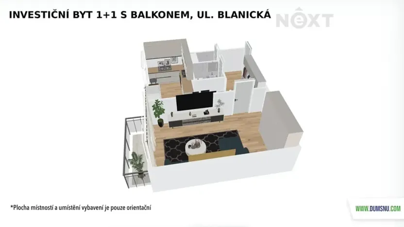 Prodej bytu 1+1, Šumperk, Blanická, 39 m2