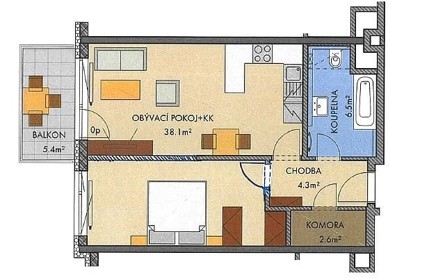 Pronájem bytu 2+kk, Praha - Střížkov, Zakšínská, 54 m2