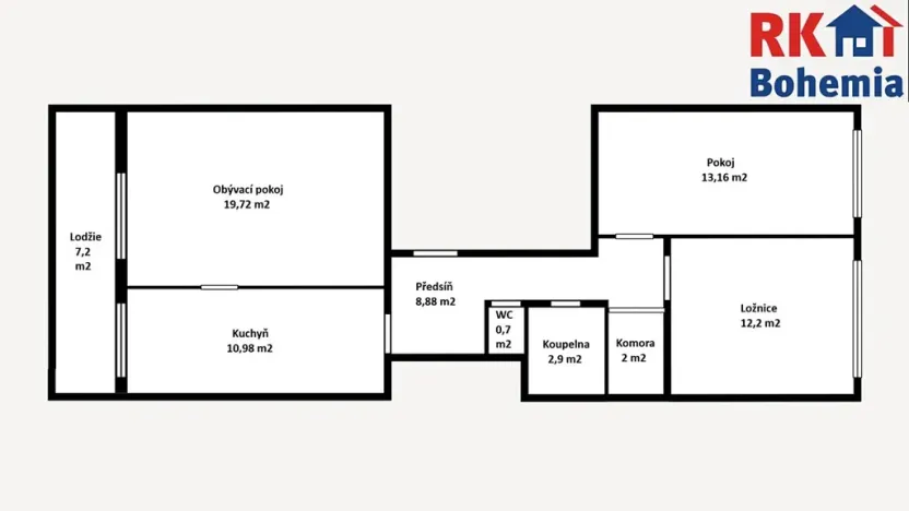 Prodej bytu 3+1, Praha - Letňany, Ostravská, 70 m2